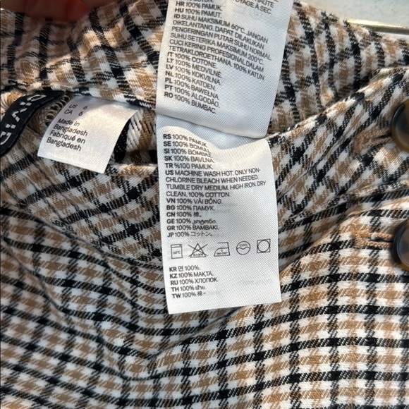 Divided 6 Brown and Cream Button Down Mini Skirt - Picture 9 of 9